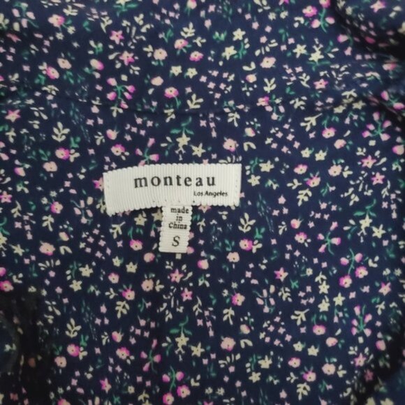 MONTEAU Los Angeles- Vintage Style Collar Button Down Dress- S - Picture 6 of 12